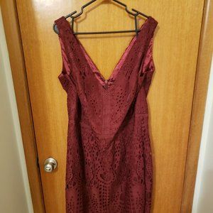 Brand New with Tags Burgundy Crochet Dress